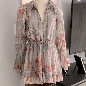 Pink Ripple Ruffled Romper